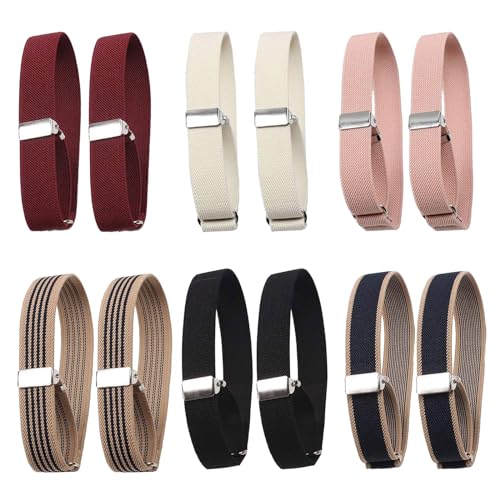 Soportes elásticos para mangas de camisa con correas ajustables unisex