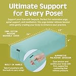 Retrospec Retrospec Sequoia Rectangular Yoga Bolster Pillow - Meditation Cushion for Yoga Practices - Includes Machine Washable 100% Cotton Cover & Durable Carry Handle - Image 2