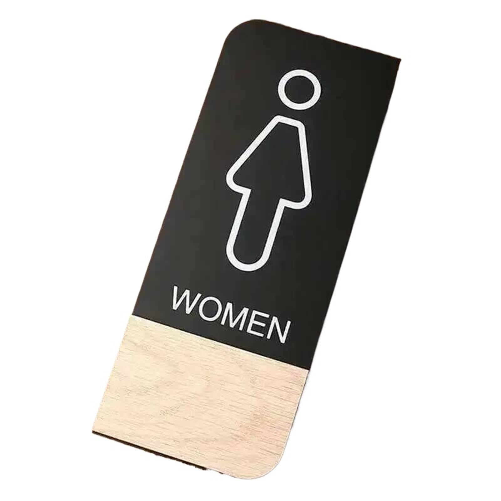 Toilet Sign Sign Sticker Wall Signage Plate Toilet Men Women Wc Bathroom Restroom Washroom Door(Color 9)