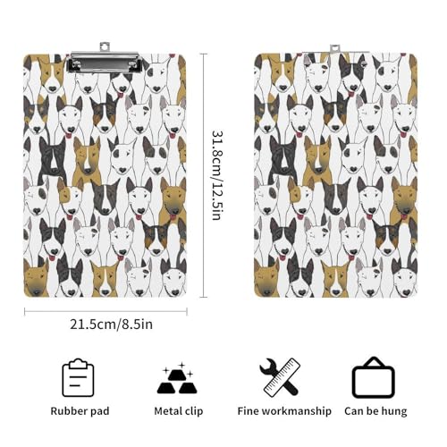 Porte-document avec clip A4 Terrier de Taureau planchette rigide