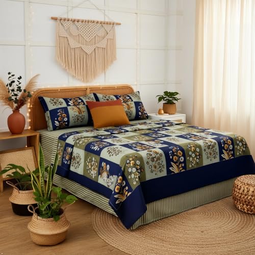 The one home Juego de Sábanas 100  Algodón