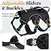 rabbitgoo Escape Proof Dog Harness, Soft Padded Full Body Pet Harness, Reflective Adjustable No Pull Vest with Lift Handle and Leash Clip for Large Dogs Walking Hiking Training, L, Black