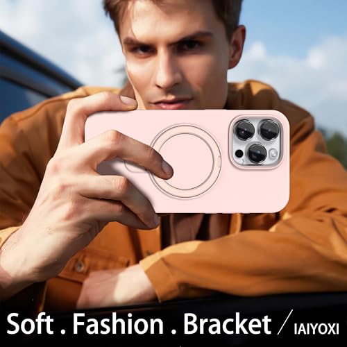 IAIYOXI Case for iPhone 11 Case with Magnetic Invisible Stand - MagSafe Compatible, Military Drop Tested, Shockproof Silicone Cover for Women and Men (6.1", 2019) - iPhone 11, Pink by IAIYOXI - Image 7