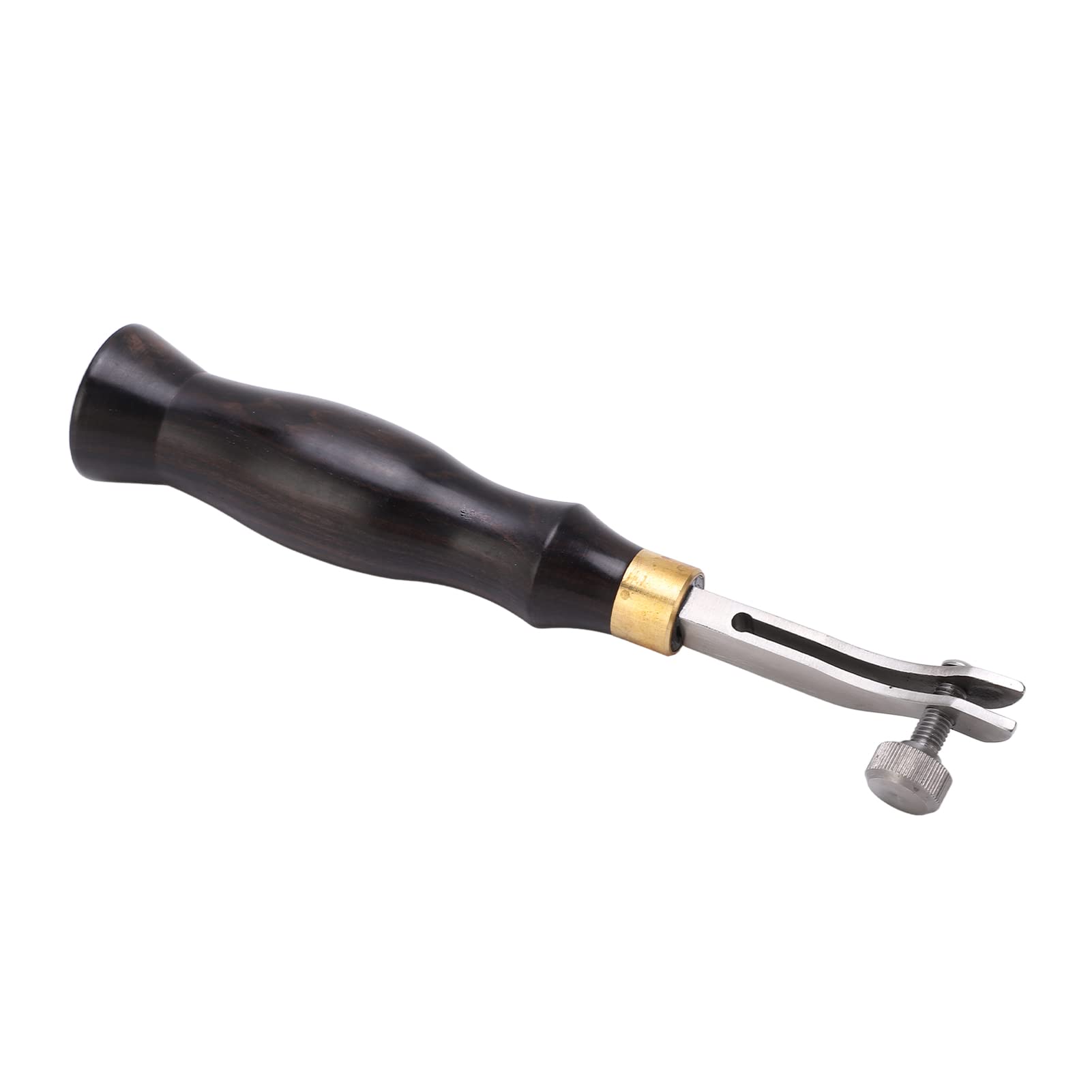 Adjustable Creaser Leather Creaser Tool Mirror Polished Stainless Steel DIY Leather Creaser with Wood Handle for Belts Wallets Bags Holsters Saddles Christmas Gifts (Groove width 1.2mm)