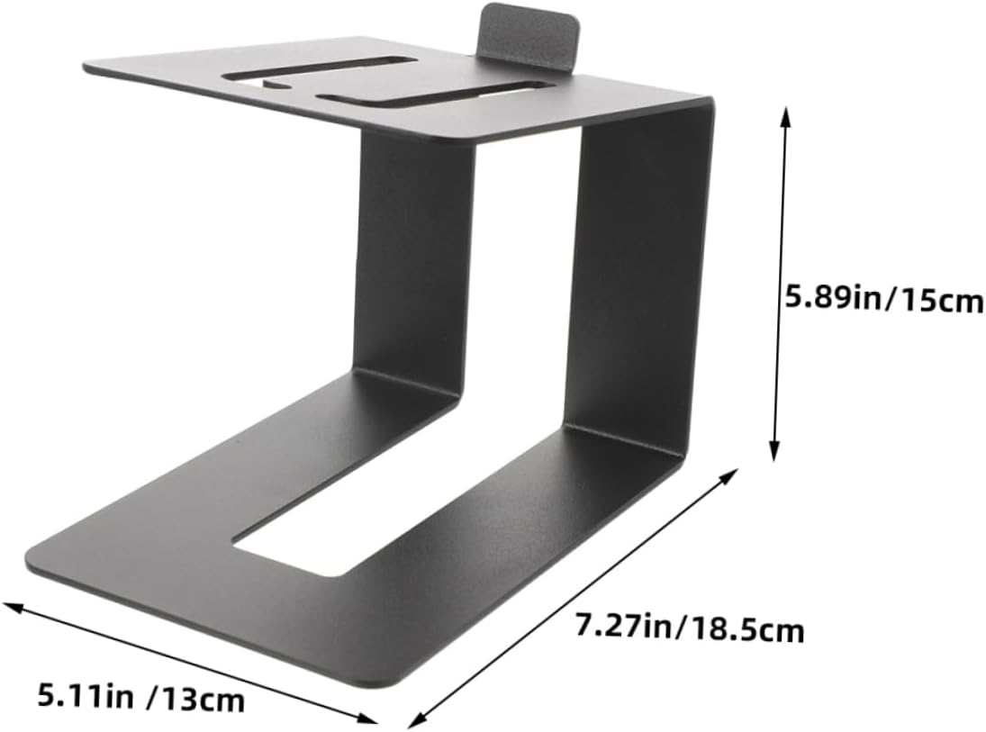 2pcs Adjustable Desktop Speaker Stands Black Metal Speaker Risers for Computer and