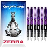 Zebra Fuente - Disposable Fountain Pen - Purple Ink - Pack of 6