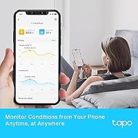 TP-Link Tapo T315 Smart Home Temperatur und Luftfeuchtigkeitsmesser,digitales Thermo-Hygrometer Innen, Raumthermometer mit 2.7'' E-Ink Display, Hochpräzisionssensor, Hub erforderlich (Packung mit 2) – Ansicht 4