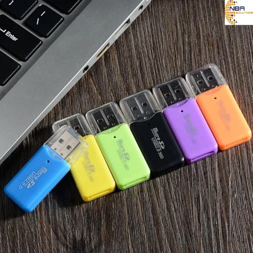 Image of NBR USB 2.0 Mini Portable Memory Card Reader Adapter Hub for PC Laptop Computer TF Micro SD Random Colour- 1 pc.