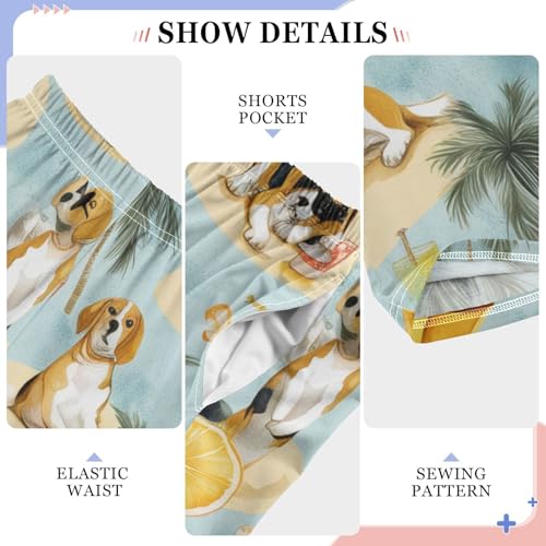 ZZXXB Beagle Lemon Boys Long Pants Soft Trousers Elastic Waist Kids Lounge Bottoms with Pockets S-XL4