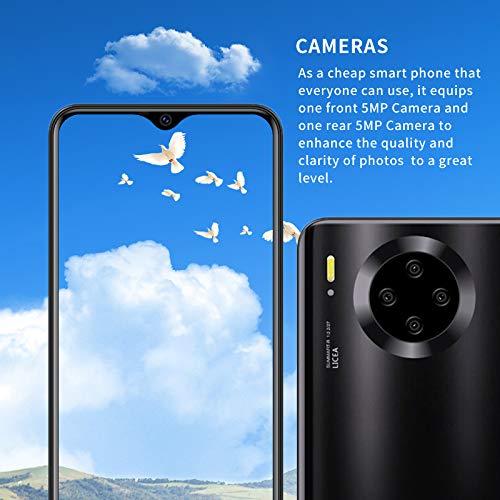 (6.53inch IPS Full-Screen), Mate30pro (2020) Android Smartphone, Unlocked Cell Phones,1GB RAM 16GB ROM, 3800 mAh, 3GWCDMA: 850/2100MHZ/SIM Card Frequency Bands, Please Confirm Your SIM Meets (Black)