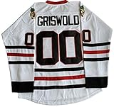 Clark Griswold #00 X-Mas Christmas Vacation Movie Hockey Jersey White MESOSPERO (White, XXX-Large)