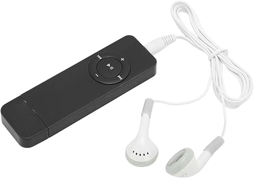 Reproductor de MP3, batería de larga duración compatible con hasta 64 GB de reproductor de música para trotar y viajar (negro)