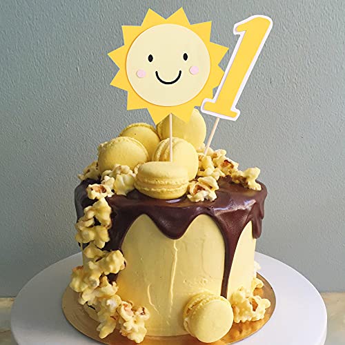 Wahawu You Are My Sunshine Cake Topper - 1St Birthday Sunshine Theme , Sunshine Party Decor , Yellow Birthday Cake Topper , Summer Themed First Party Decorations #TOP2