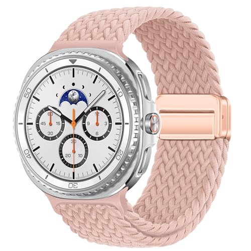 Image of XMUXI Compatible with Samsung Galaxy Watch 8 Strap 44mm 40mm Magnetic Nylon Replacement Bands for Galaxy Watch 8 Classic 46mm Straps Braided Sport Loop (No Watch)