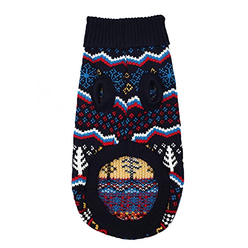 Hundepullover mit klassischer Schneeflockenmuster, Rollkragenpullover, warme Strickwaren, Haustier-Winterkleidung für mittelgroße bis große Hunde - Image 5