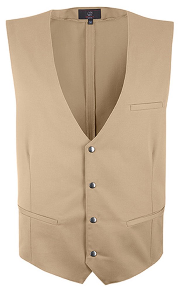 GREIFF Chaleco para hombre, 3 bolsillos, con cordón, ajuste regular, sin forro
