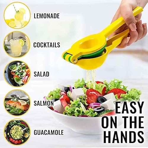 Miniatura 4 de Chefzoco Exprimidor De Limón, Exprimidor Manual De Cítricos, Apto Para Limones Y Limas, Prensador De Limones, Accesorio Cocina De Mano, Exprimidor Jugo De Limón, Aleación De Aluminio, 22 Cm Longitud