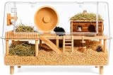 Youabubu ハムスターケージ 特大 アクリル 75cm ハイタイプ 全面透明 ゴールデンハムスター ケージ 大きい 組み立て簡単 耐久性 安定感 小動物用（75×47×43cm）