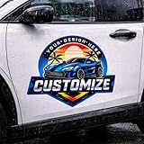 Personalized Car Decal Sticker Custom Your Vinyl Vehicle Door Decal for Car Truck SUV Pickup Van Window Waterproof Outdoor Durable