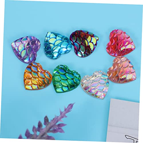 SAFIGLE 50 Pçs Acessórios De Joias De Strass Para Meninas Pingentes De Coração Miçangas De Sereia Co