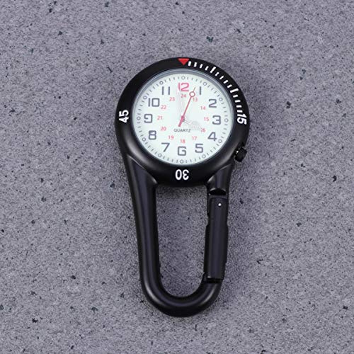 Scicalife Mochila de relógio de quartzo com clipe para cinto que brilha no escuro unissex relógio de