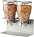 Zevro Commercial Plus Dry Food Dispenser, Dual Control, Stainless Steel, Silver/Chrome