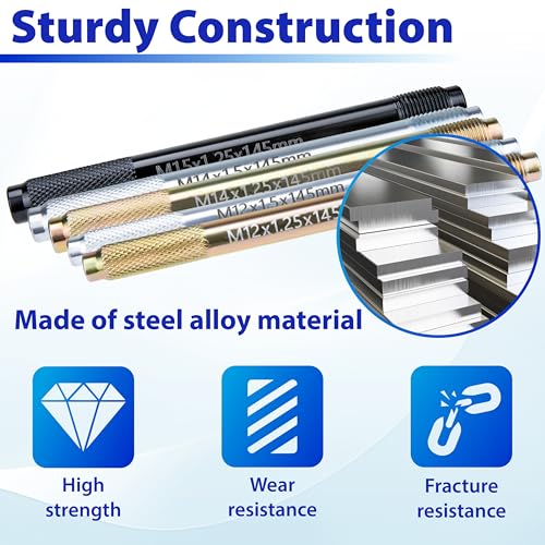 10 PCS Automotive Wheel Alignment Tool, Car Tire Alignment Stud Pin Kit, Steel Alloy Lug Bolts Mounting Tools for Mechanics, Positioning Balancing Tools for Changing Tires on Cars with Lug Bolts