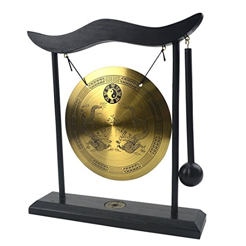 Gong mit Schlägel Tragbare Messing Gong Klein Tamtam Gong H1303