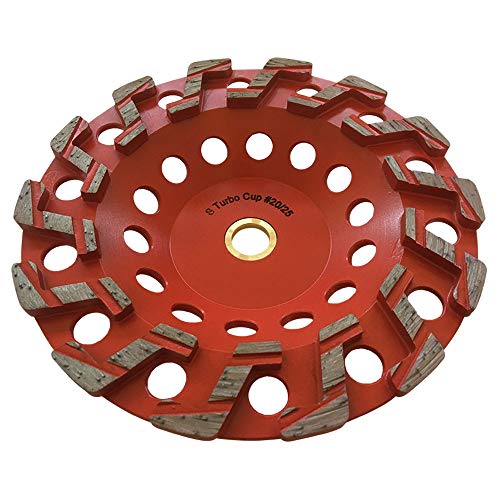 7" High Performance Diamond Grinding Wheels for Aggressive Concrete, Paint, Epoxy, Mastic, Coating Removal, #18/20 Grit, S Segments, 7/8"-5/8" Arbor by EDiamondTools - Used condition - US$58.41