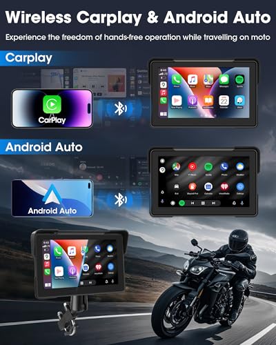 Carplay Android Auto Moto GPS intelligent 7 pouces et assistant vocal