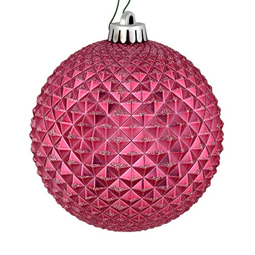 Vickerman 2.75" Mauve Durian Glitter Ball Ornament. Includes 12 Ornaments per Pack.