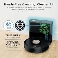 Shark AV2501AE AI Robot Vacuum with XL HEPA Self-Empty Base, Bagless, 60-Day Capacity, LIDAR Navigation, Perfect for Pet Hair, Compatible with Alexa, Wi-Fi Connected, Carpet & Hard Floor, Black — image 3