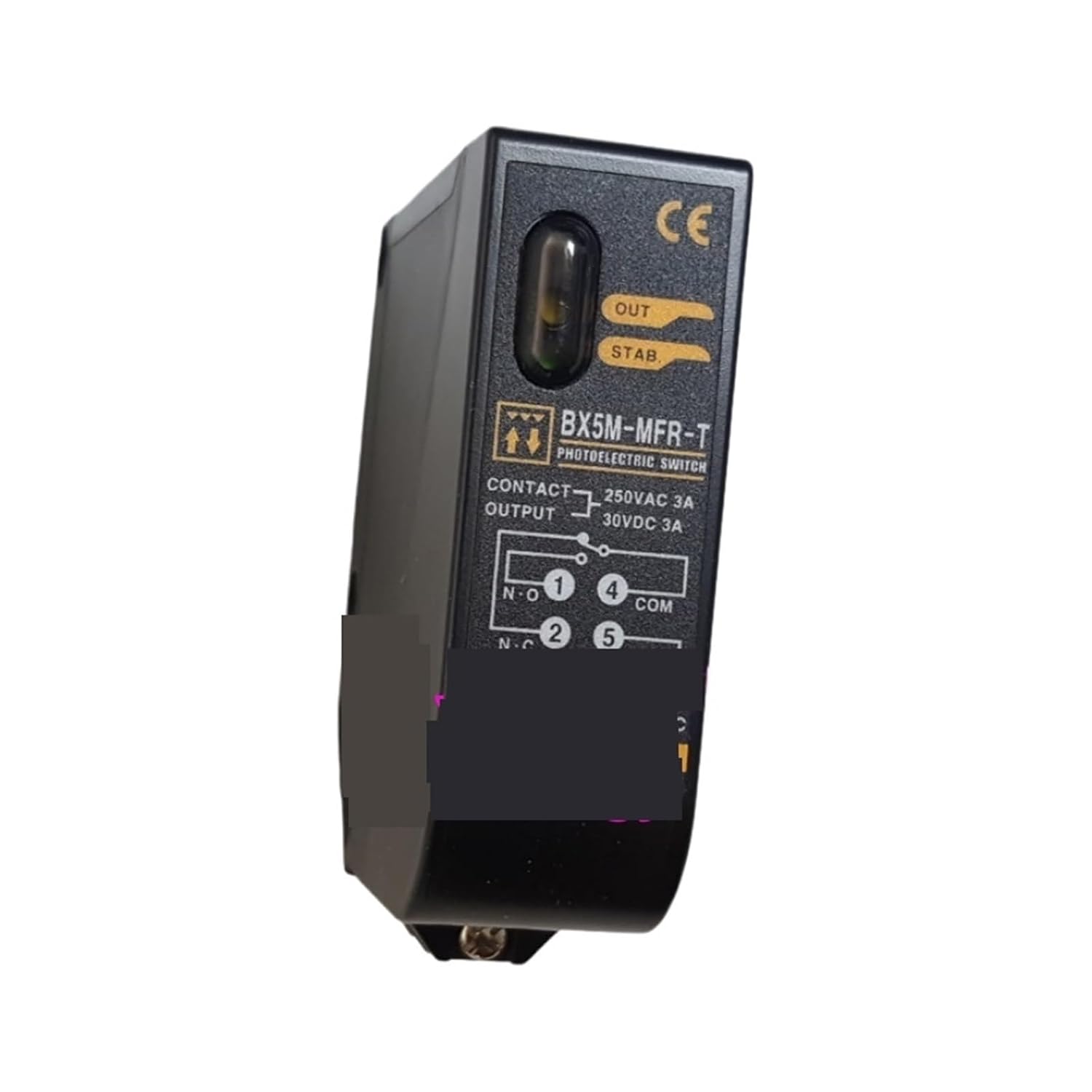 1pcs, Black Photoelectric Switch Sensor, Automatic Operation, Optical Actuator, Normally Open Contact