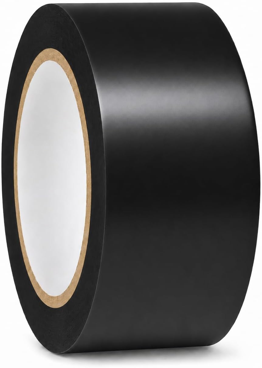 GGR Supplies CVT-536 Black Vinyl Floor Marking Tape, 2 x 36 Yards
