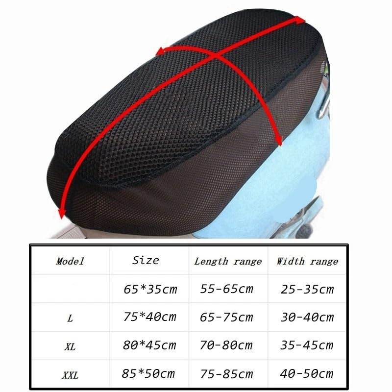Cubreasiento FA transpirable de malla para asiento de motocicleta cómodo 3