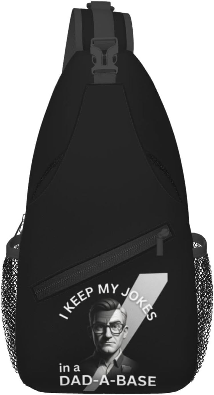 I Keep My Jokes In A Dad A BaseMen's Crossbody Bag, Durable High-Density Material, Spacious And Comfortable
