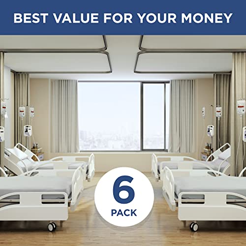 6 Pack Fitted Hospital Bed Sheets - Cotton Rich Soft Knitted Jersey Sheet 36” X 84” X 12” #TOP4