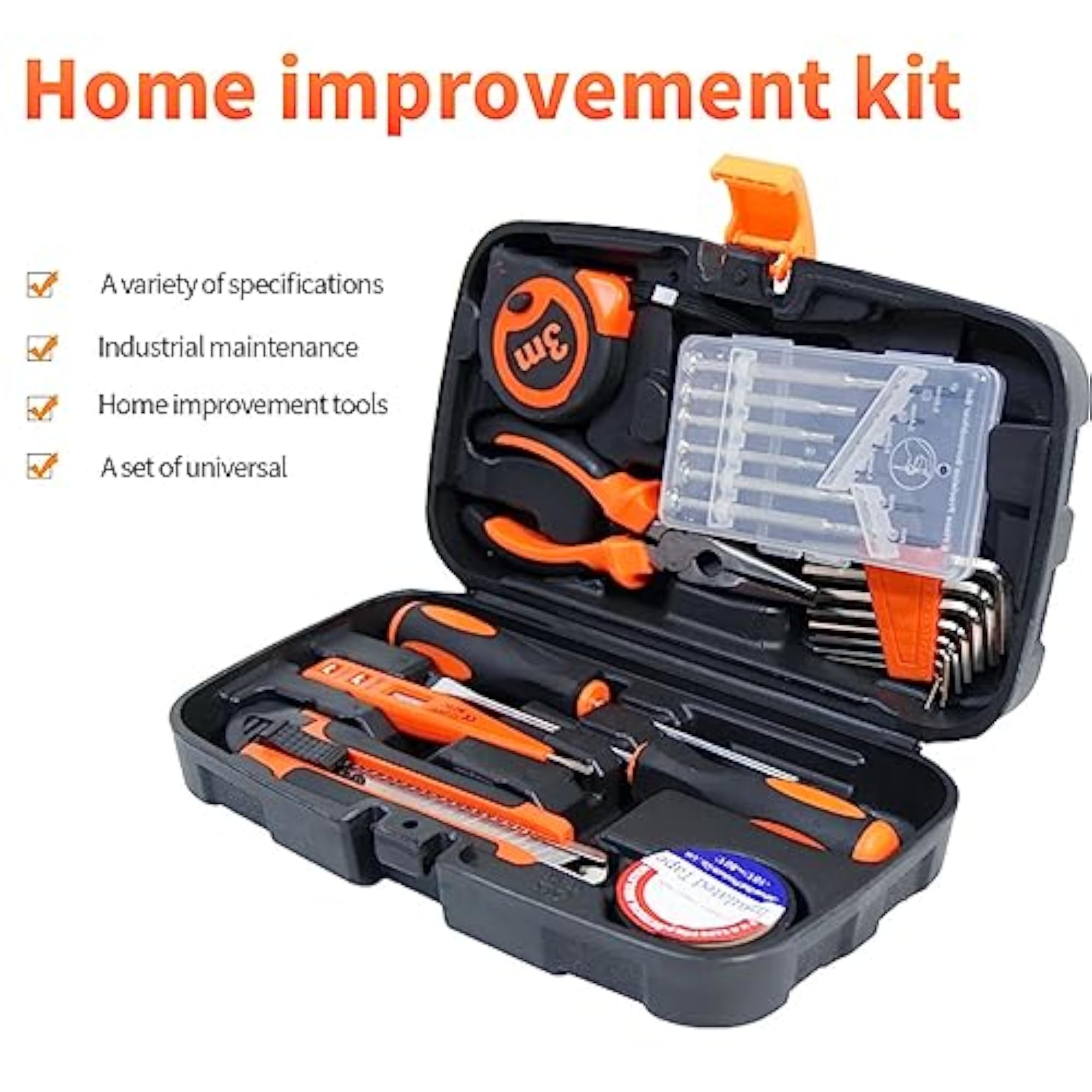 Home Tool Kit Set, 22 pcs for Emergency Repairs