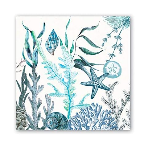 Michel Design Works Cocktail Napkins, Ocean Tide Cover