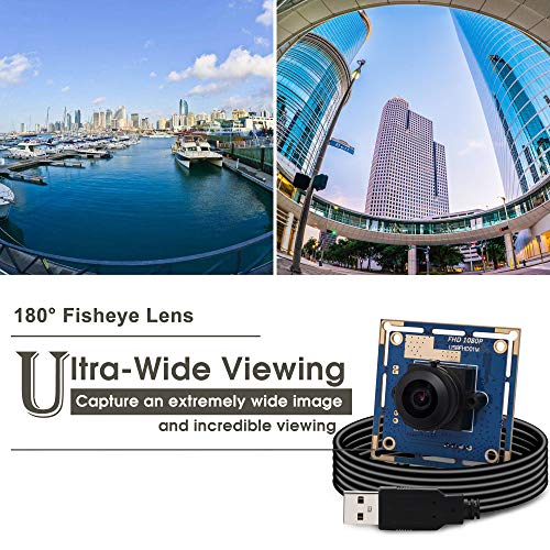 Svpro 2Mp Usb Camera Module Fisheye Lens 180 Degree Camera Board Free Driver Uvc Web Camera 1080P 30Fps, 480P 100Fps For Computer Support Android Linux Windows Mac Os #TOP2