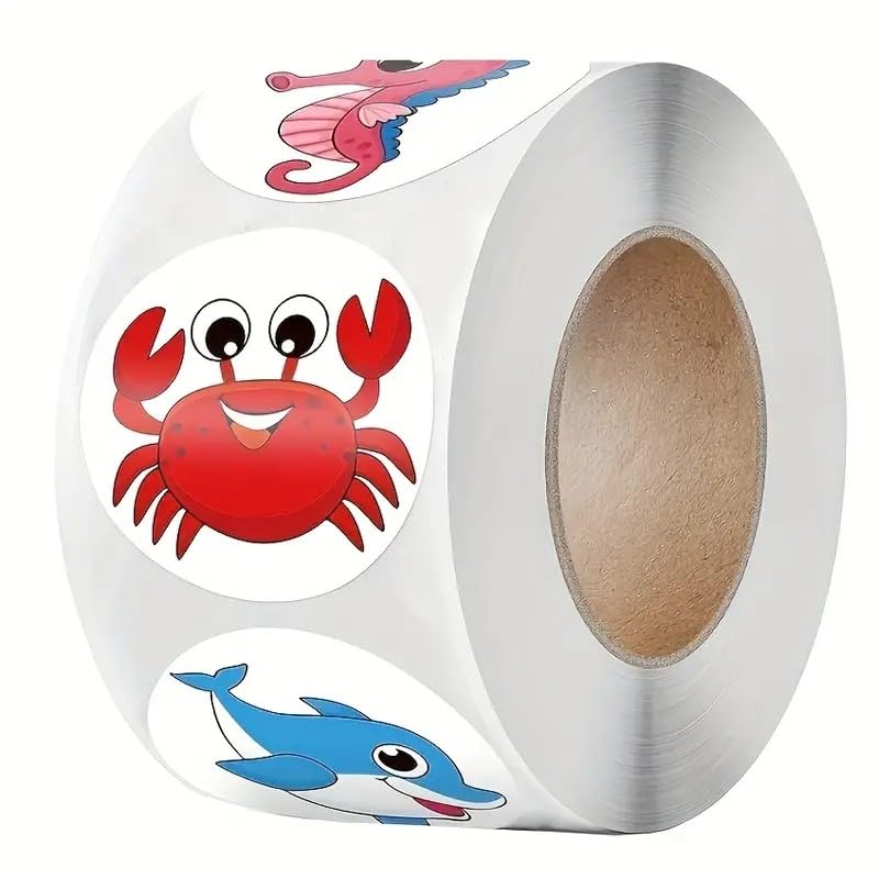 Men's Elastic Waist Pants 500 Pcs Ocean Animal Stickers - Waterproof ...