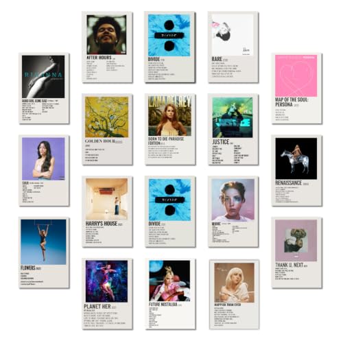 Image of K-Pop Posters | K-Pop Song Posters Pack of 18 (14.8 x 10.5cm) 300 GSM | Minimalist Poster Set (Pop Song Minimalist)