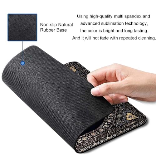 Image of Carpet Pattern Mousepad - Small Non-Slip Rubber Carpet Design Printed Computer Mouse Pad 19x22cm (FMP0234)