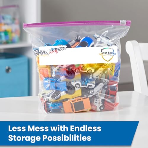 Image of Reusable Transparent Storage Bags with Slider Zip Lock | 30 Count | 10 Small, 10 Medium, 10 Large | Ziplock Pouch or Bag for Clothes, Shoes, Saree & Travel Packing | Zipper Pouch