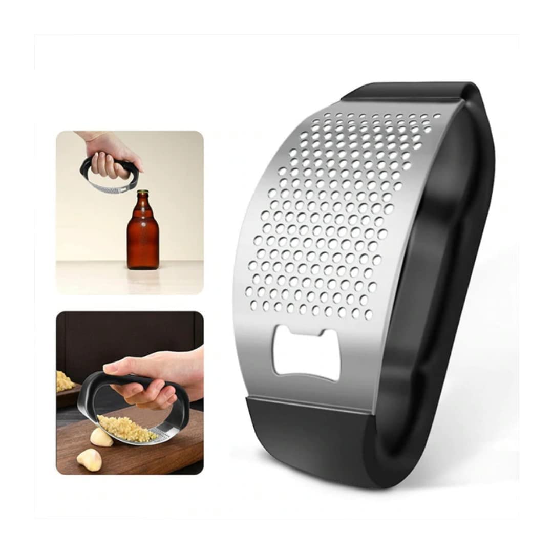 Kitchenwell Stainless Steel Garlic Presser |Garlic Press Crusher for Kitchen |Ginger Presser for Kitchen| Garlic Crusher for Kitchen (Black, Pack of 1) (B0C3VHXP53) Amazon Price History, Amazon Price Tracker