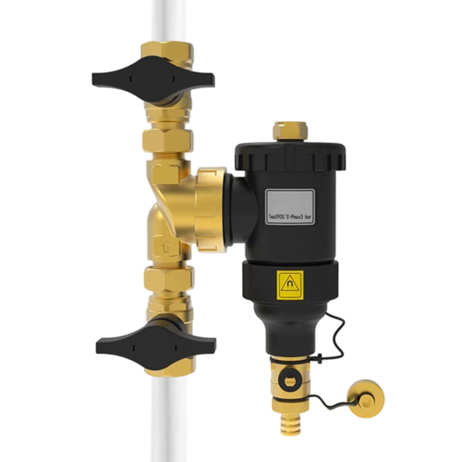 Filtro Magnetico Per Caldaia Filtrazione A Parete Con Filettatura Dn20 Dn32 | Separatore Di Fango E Ruggine Per Sistemi Di Riscaldamento Centrale HVAC E Purificazione Da Calcare Ruggine E Sediment
