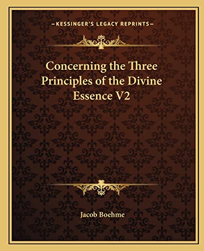 Concerning the Three Principles of the Divine Essence V2