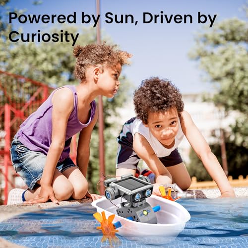 sillbird solar robot building kit stem gift for boys aged 8-13 15-in-1 diy science educational robotic toy for kids teens birthday powered by the sun or battery with 212 pieces