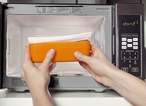 Frego Award-Winning Plastic-Free Glass And Silicone Food Container | 4 Cups | Orange #TOP5
