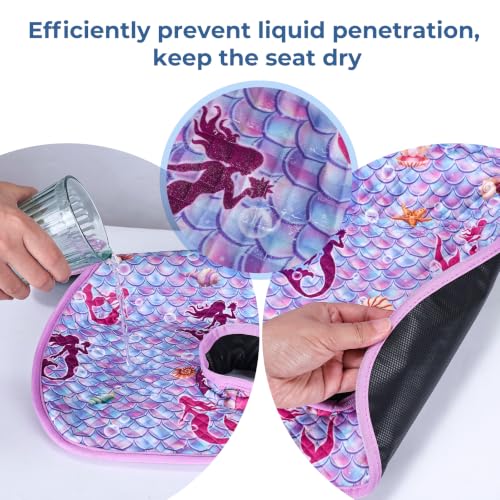 Image of COOLBEBE Car Seat Protector for Potty Training, Dry Waterproof Car Seat Liner Toilet Training for Baby Toddler Kid, Piddle Pads Cover Pad for Strollers & Carseat (Mermaid)